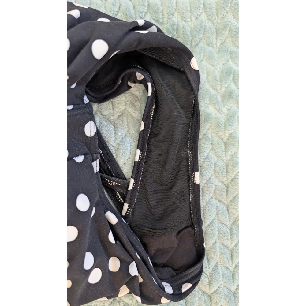 Nip Tuck Swim Multi Fit Cup Polkadot Ruched One Piece Swimsuit Sz 4 - Picture 6 of 8
